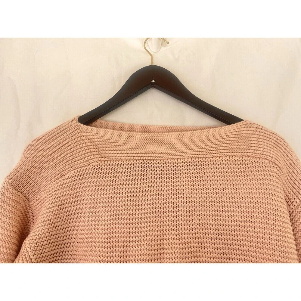 Lauren Ralph Lauren Pink Knit Sweater Pullover Small Thick Preppy Coquette